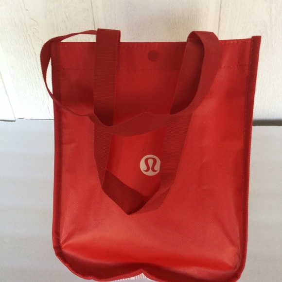 LULULEMON RED REUSABLE SMALL TOTE BAG - Picture 6 of 11